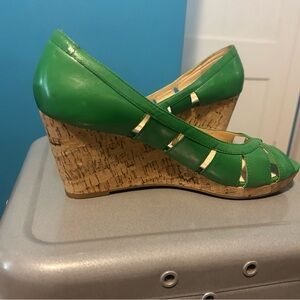 Size 9 green wedges Nine West